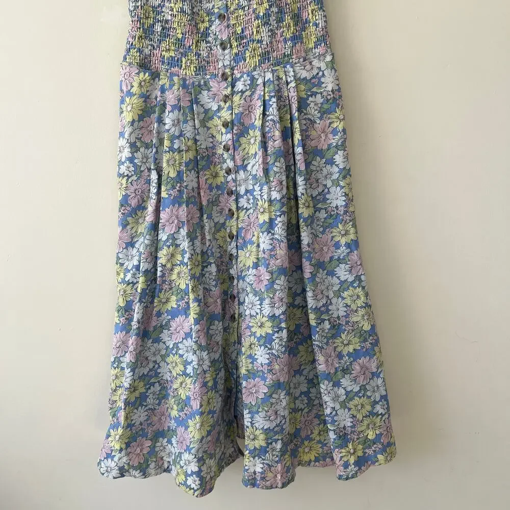 Free People Women's Lewis Maxi Dress Pastel Combo Multicolor Size L NWT - Picture 9 of 10